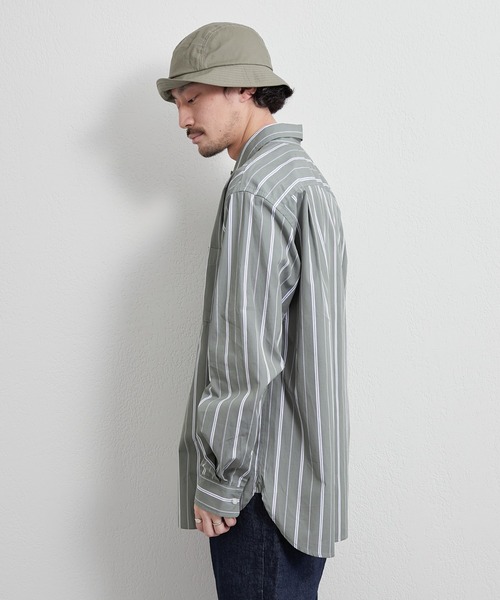 CIAOPANIC TYPY（チャオパニックティピー）の「80/20ブロードストライプレギュラーカラーシャツ（シャツ/ブラウス・メンズ・サックスブルー/グリーン・MEDIUM/LARGE）」の22枚目の写真