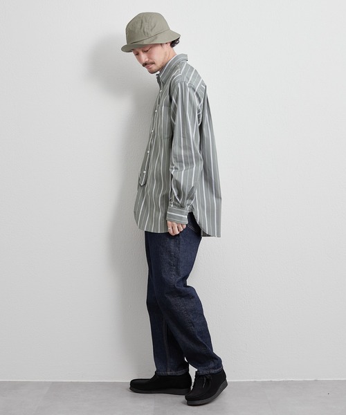 CIAOPANIC TYPY（チャオパニックティピー）の「80/20ブロードストライプレギュラーカラーシャツ（シャツ/ブラウス・メンズ・サックスブルー/グリーン・MEDIUM/LARGE）」の5枚目の写真