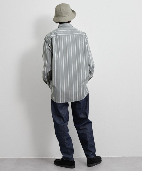 CIAOPANIC TYPY（チャオパニックティピー）の「80/20ブロードストライプレギュラーカラーシャツ（シャツ/ブラウス・メンズ・サックスブルー/グリーン・MEDIUM/LARGE）」の6枚目の写真