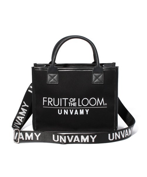 FRUIT OF THE LOOM（フルーツオブザルーム）の「FTL BOX SHOULDER BAG / ショルダーバッグ ハンドバッグ ミニバッグ 2WAY / ユニセックス ジェンダーレス（ショルダーバッグ・メンズ・ホワイト/ブラック・FREE）」の3枚目の写真