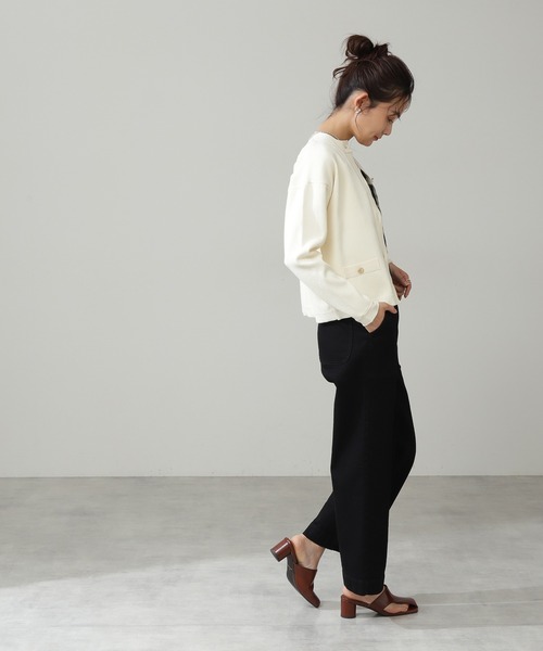 N.（N. Natural Beauty Basic）（エヌエヌナチュラルビューティーベーシック）の「◆クラシックニットカーディガン（カーディガン/ボレロ・レディース・オフホワイト/ネイビー/レッド・MEDIUM）」の8枚目の写真