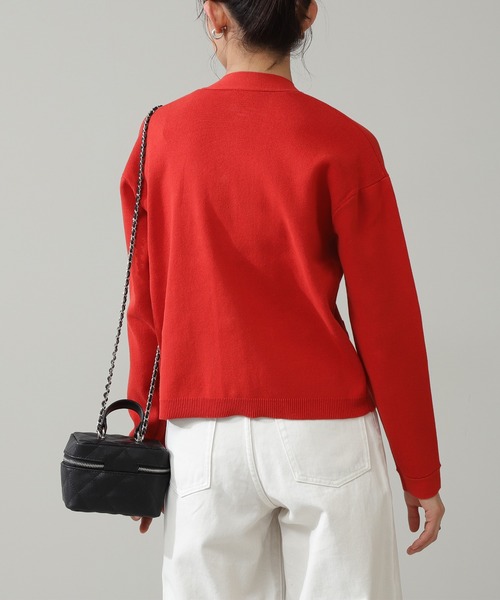 N.（N. Natural Beauty Basic）（エヌエヌナチュラルビューティーベーシック）の「◆クラシックニットカーディガン（カーディガン/ボレロ・レディース・オフホワイト/ネイビー/レッド・MEDIUM）」の6枚目の写真