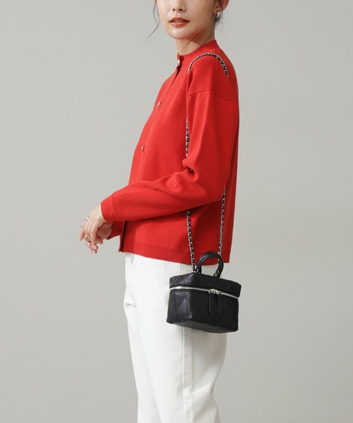 N.（N. Natural Beauty Basic）（エヌエヌナチュラルビューティーベーシック）の「◆クラシックニットカーディガン（カーディガン/ボレロ・レディース・オフホワイト/ネイビー/レッド・MEDIUM）」の5枚目の写真