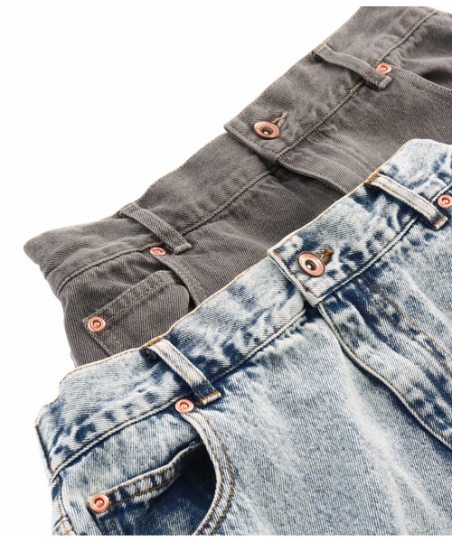 Settimissimo（セッティミッシモ）の「バックスリットケミカルロングデニムスカート（デニムスカート・レディース・ブラック/ブルー・FREE）」の6枚目の写真