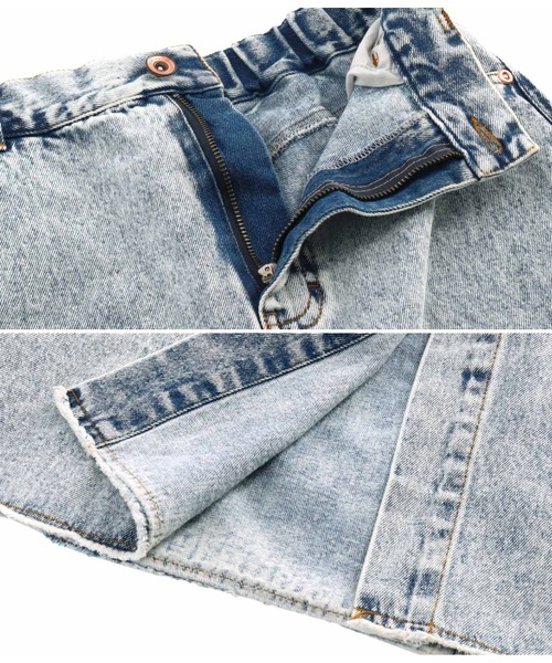 Settimissimo（セッティミッシモ）の「バックスリットケミカルロングデニムスカート（デニムスカート・レディース・ブラック/ブルー・FREE）」の5枚目の写真