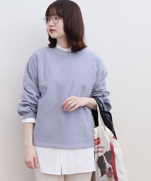 fig London(フィグロンドン)の「●ミニ裏毛ピグメントバイオ PO(スウェット・レディース・パープル/サックスブルー/オレンジ/グリーン・FREE)」の4枚目の写真