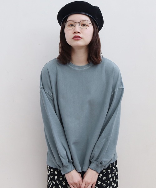 fig London(フィグロンドン)の「●ミニ裏毛ピグメントバイオ PO(スウェット・レディース・パープル/サックスブルー/オレンジ/グリーン・FREE)」の3枚目の写真
