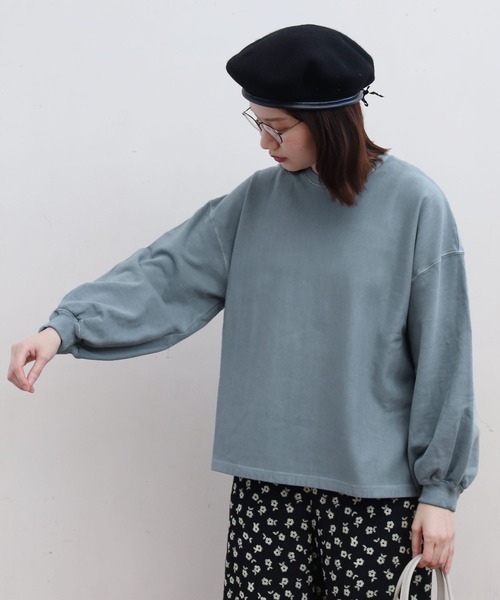 fig London(フィグロンドン)の「●ミニ裏毛ピグメントバイオ PO(スウェット・レディース・パープル/サックスブルー/オレンジ/グリーン・FREE)」の19枚目の写真