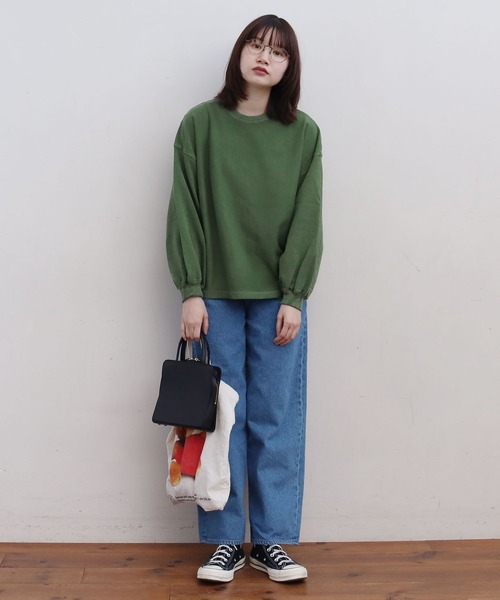 fig London(フィグロンドン)の「●ミニ裏毛ピグメントバイオ PO(スウェット・レディース・パープル/サックスブルー/オレンジ/グリーン・FREE)」の9枚目の写真