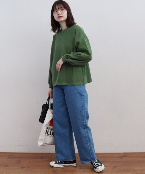 fig London(フィグロンドン)の「●ミニ裏毛ピグメントバイオ PO(スウェット・レディース・パープル/サックスブルー/オレンジ/グリーン・FREE)」の11枚目の写真