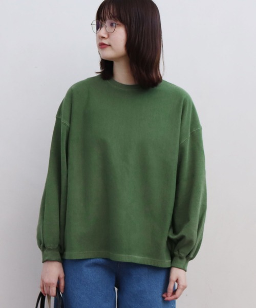 fig London(フィグロンドン)の「●ミニ裏毛ピグメントバイオ PO(スウェット・レディース・パープル/サックスブルー/オレンジ/グリーン・FREE)」の21枚目の写真