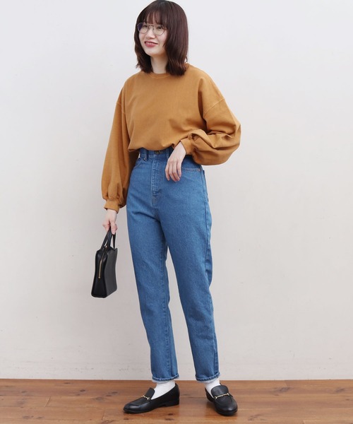 fig London(フィグロンドン)の「●ミニ裏毛ピグメントバイオ PO(スウェット・レディース・パープル/サックスブルー/オレンジ/グリーン・FREE)」の15枚目の写真