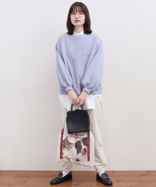 fig London(フィグロンドン)の「●ミニ裏毛ピグメントバイオ PO(スウェット・レディース・パープル/サックスブルー/オレンジ/グリーン・FREE)」の13枚目の写真