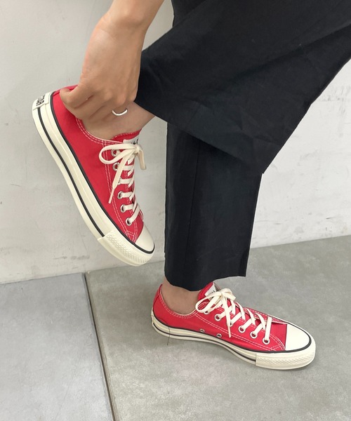 LOUNGEDRESS(ラウンジドレス)の「【CONVERSE/コンバース】 ALLSTAR BURNTCOLORS OX(スニーカー・レディース・レッド・23.5cm/24.5cm/23cm/24cm)」の1枚目の写真