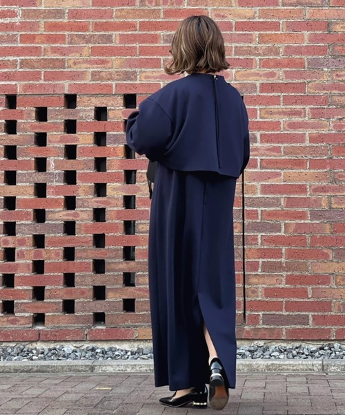 ReNorm（リノーム）の「【pocoコラボ】ストレッチポンチOPセットアップ（ワンピース・レディース・ベージュ/ネイビー・フリー）」の7枚目の写真