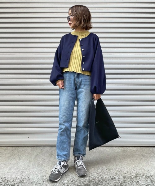 ReNorm（リノーム）の「【pocoコラボ】ストレッチポンチOPセットアップ（ワンピース・レディース・ベージュ/ネイビー・フリー）」の11枚目の写真