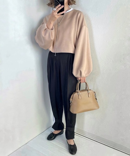 ReNorm（リノーム）の「【pocoコラボ】ストレッチポンチOPセットアップ（ワンピース・レディース・ベージュ/ネイビー・フリー）」の15枚目の写真