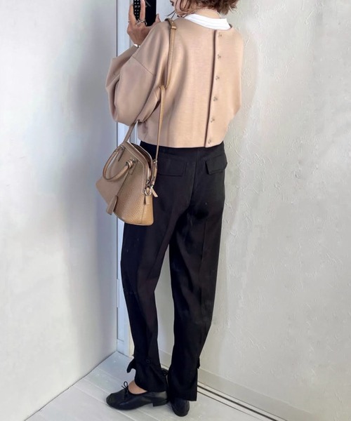 ReNorm（リノーム）の「【pocoコラボ】ストレッチポンチOPセットアップ（ワンピース・レディース・ベージュ/ネイビー・フリー）」の16枚目の写真