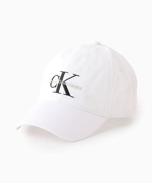 Calvin Klein Jeans Accessory(カルバン・クラインジーンズアクセサリー)の「モノグラムロゴエンブロイダリーキャップ(キャップ・メンズ・オフホワイト/ブラウン/ブラック/ベージュ/ホワイト/ネイビー・FREE)」の1枚目の写真