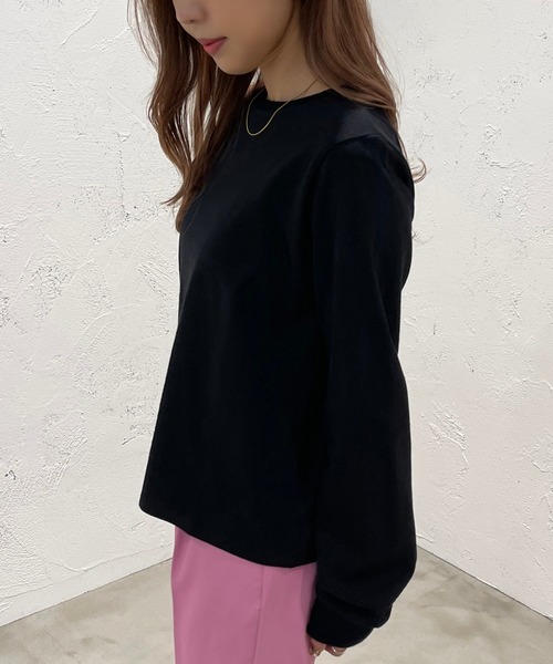 apres jour mignon(アプレジュールミニョン)の「カラーロンT【ZOZOTOWN限定アイテム】(Tシャツ/カットソー・レディース・ブルー系その他/グリーン/ピンク/オフホワイト/ブラック/イエロー・X-LARGE/フリー)」の18枚目の写真