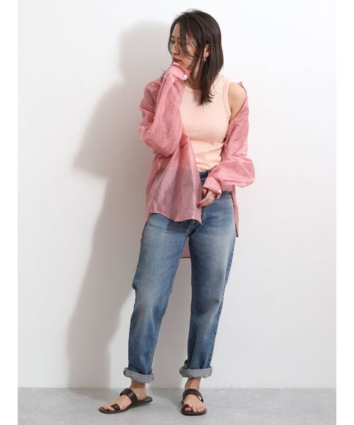ステッチデザインシアーシャツ