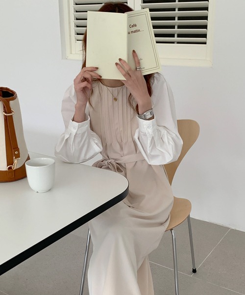 Doula Doula(ドゥーラドゥーラ)の「バイカラー切り替えワンピース(ワンピース・レディース・ブラック/ベージュ・FREE)」の12枚目の写真
