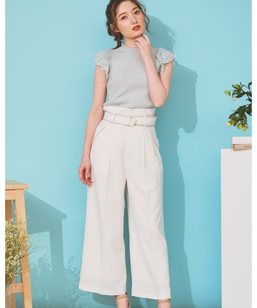 NOELA（ノエラ）の「ベルト付ストレートパンツ（その他パンツ・レディース・オフホワイト/オレンジ/ベージュ・S/M）」の5枚目の写真