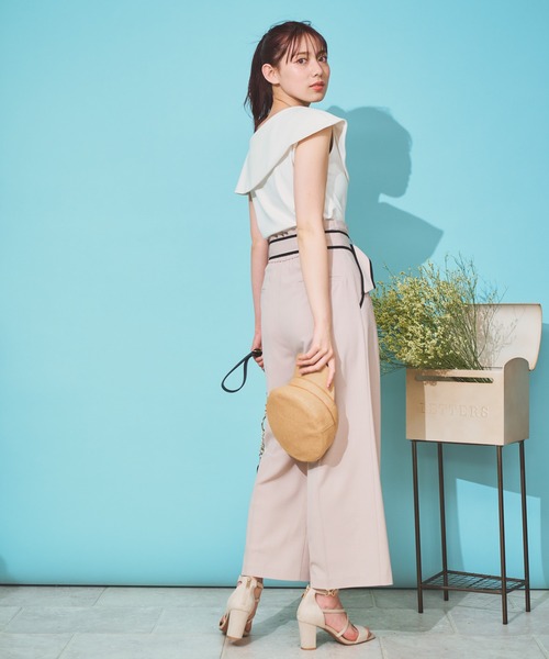 NOELA（ノエラ）の「ベルト付ストレートパンツ（その他パンツ・レディース・オフホワイト/オレンジ/ベージュ・S/M）」の11枚目の写真