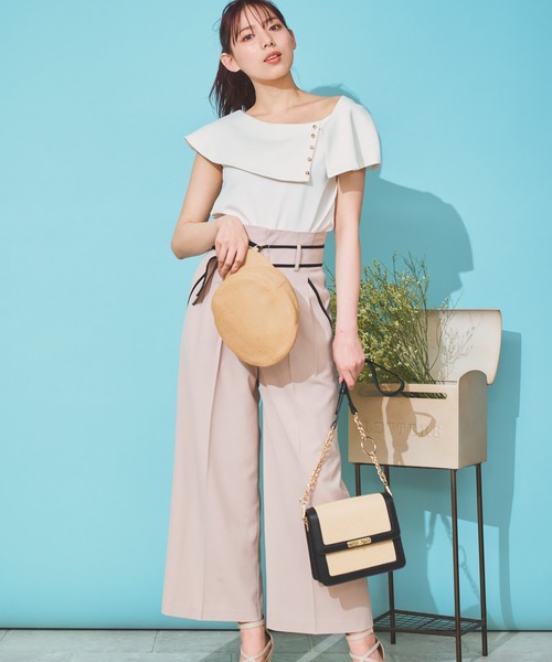 NOELA（ノエラ）の「ベルト付ストレートパンツ（その他パンツ・レディース・オフホワイト/オレンジ/ベージュ・S/M）」の12枚目の写真