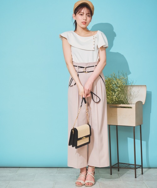 NOELA（ノエラ）の「ベルト付ストレートパンツ（その他パンツ・レディース・オフホワイト/オレンジ/ベージュ・S/M）」の13枚目の写真