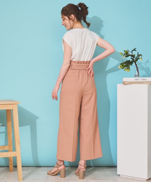 NOELA（ノエラ）の「ベルト付ストレートパンツ（その他パンツ・レディース・オフホワイト/オレンジ/ベージュ・S/M）」の14枚目の写真