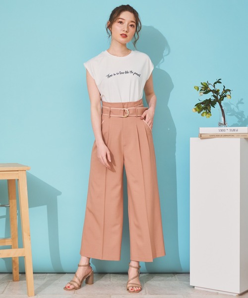 NOELA（ノエラ）の「ベルト付ストレートパンツ（その他パンツ・レディース・オフホワイト/オレンジ/ベージュ・S/M）」の15枚目の写真