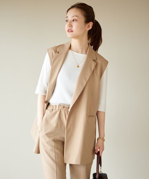 IENA（イエナ）の「レーヨンコットン RIB クルーネック プルオーバー（ニット/セーター・レディース・ピンク/ホワイト/グリーン系その他/ブラック・FREE）」の20枚目の写真