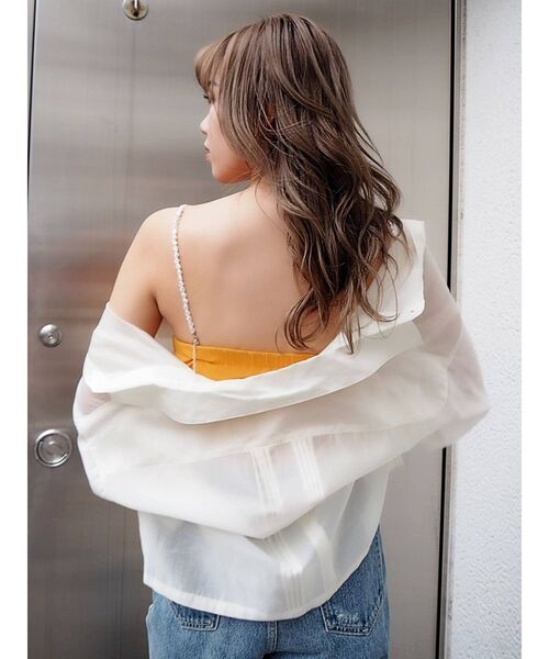 EVRIS（エヴリス）の「パールリブキャミソール（キャミソール・レディース・ホワイト/ブラック/オレンジ・FREE）」の15枚目の写真