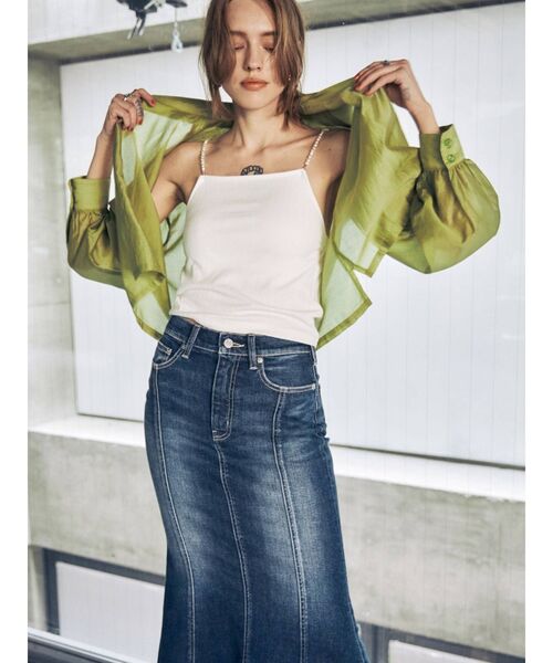 EVRIS（エヴリス）の「パールリブキャミソール（キャミソール・レディース・ホワイト/ブラック/オレンジ・FREE）」の18枚目の写真