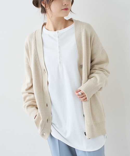 PUAL CE CIN(ピュアルセシン)の「スムース2WAYロングスリーブ(Tシャツ/カットソー・レディース・ブラック/オフホワイト・FREE)」の1枚目の写真