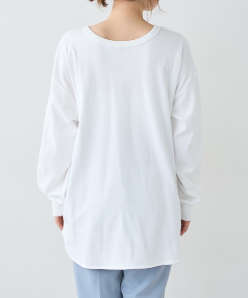 PUAL CE CIN(ピュアルセシン)の「スムース2WAYロングスリーブ(Tシャツ/カットソー・レディース・ブラック/オフホワイト・FREE)」の5枚目の写真