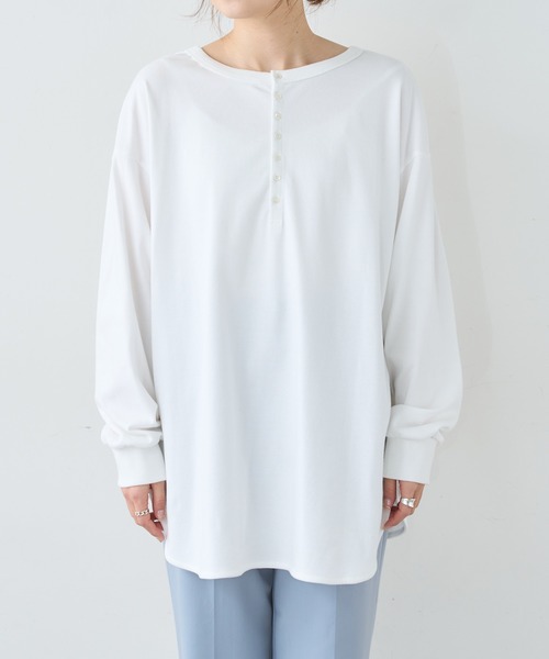 PUAL CE CIN(ピュアルセシン)の「スムース2WAYロングスリーブ(Tシャツ/カットソー・レディース・ブラック/オフホワイト・FREE)」の9枚目の写真