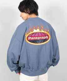 Paragraph | 【PARAGRAPH/パラグラフ】 FLAME SATIN SWEATSHIRT / フレイムロゴ プルオーバースウェット(スウェット)