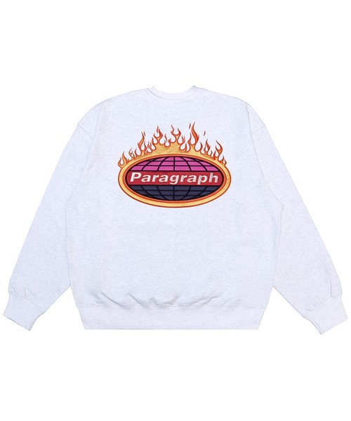 Paragraph(パラグラフ)の「【PARAGRAPH/パラグラフ】 FLAME SATIN SWEATSHIRT / フレイムロゴ プルオーバースウェット(スウェット・メンズ・ホワイト/チャコールグレー/パープル/グリーン/ブルーグレー・FREE)」の21枚目の写真