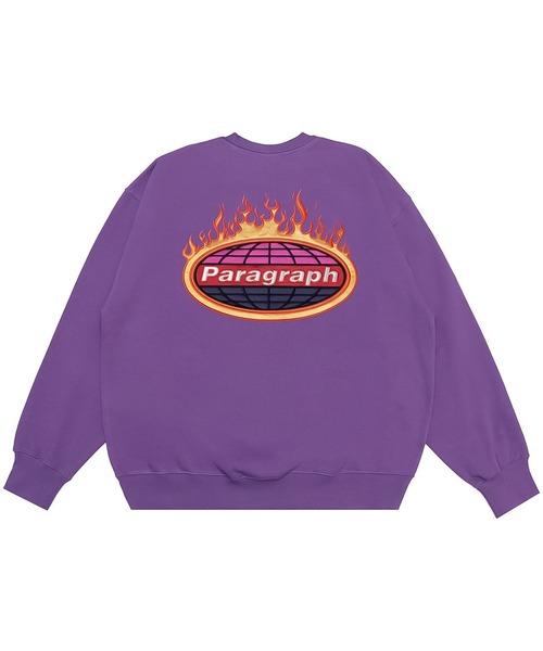 Paragraph(パラグラフ)の「【PARAGRAPH/パラグラフ】 FLAME SATIN SWEATSHIRT / フレイムロゴ プルオーバースウェット(スウェット・メンズ・ホワイト/チャコールグレー/パープル/グリーン/ブルーグレー・FREE)」の22枚目の写真