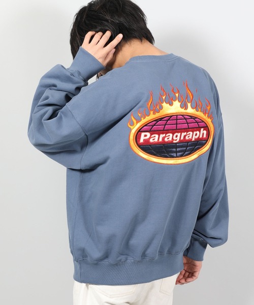 Paragraph(パラグラフ)の「【PARAGRAPH/パラグラフ】 FLAME SATIN SWEATSHIRT / フレイムロゴ プルオーバースウェット(スウェット・メンズ・ホワイト/チャコールグレー/パープル/グリーン/ブルーグレー・FREE)」の13枚目の写真