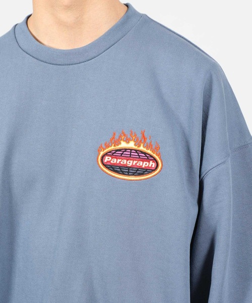 Paragraph(パラグラフ)の「【PARAGRAPH/パラグラフ】 FLAME SATIN SWEATSHIRT / フレイムロゴ プルオーバースウェット(スウェット・メンズ・ホワイト/チャコールグレー/パープル/グリーン/ブルーグレー・FREE)」の18枚目の写真