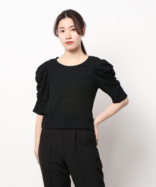 DURAS(デュラス)の「パワショルリブトップス(Tシャツ/カットソー・レディース・ブラック/グリーン/アイボリー/ベージュ系その他・FREE)」の17枚目の写真