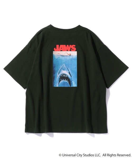 FREAK'S STORE（フリークスストア）の「WEB限定 JAWS/ジョーズ 別注 ビッグシルエット バックプリント クルーネックTシャツ（Tシャツ/カットソー・メンズ・ホワイト/ブラック/グレー/サックスブルー/グリーン・SMALL/MEDIUM/LARGE）」の7枚目の写真