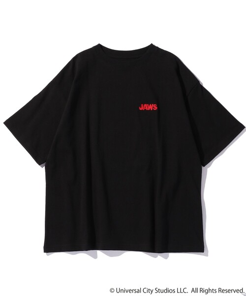 FREAK'S STORE（フリークスストア）の「WEB限定 JAWS/ジョーズ 別注 ビッグシルエット バックプリント クルーネックTシャツ（Tシャツ/カットソー・メンズ・ホワイト/ブラック/グレー/サックスブルー/グリーン・SMALL/MEDIUM/LARGE）」の8枚目の写真