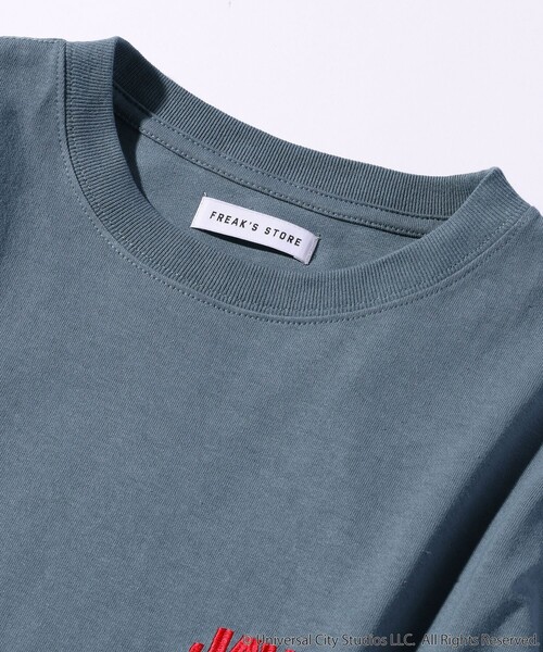 FREAK'S STORE（フリークスストア）の「WEB限定 JAWS/ジョーズ 別注 ビッグシルエット バックプリント クルーネックTシャツ（Tシャツ/カットソー・メンズ・ホワイト/ブラック/グレー/サックスブルー/グリーン・SMALL/MEDIUM/LARGE）」の16枚目の写真