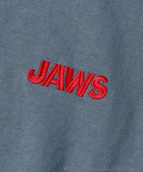 FREAK'S STORE（フリークスストア）の「WEB限定 JAWS/ジョーズ 別注 ビッグシルエット バックプリント クルーネックTシャツ（Tシャツ/カットソー・メンズ・ホワイト/ブラック/グレー/サックスブルー/グリーン・SMALL/MEDIUM/LARGE）」の17枚目の写真