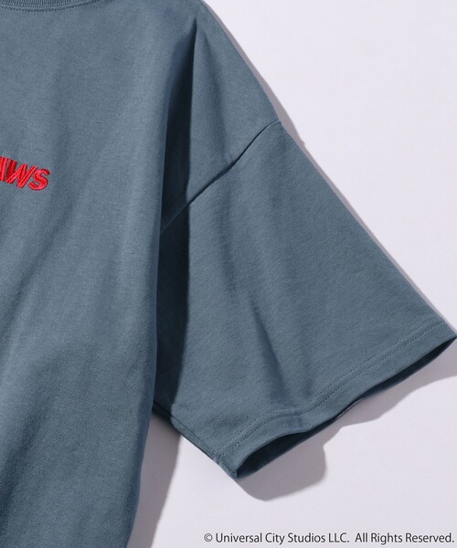 FREAK'S STORE（フリークスストア）の「WEB限定 JAWS/ジョーズ 別注 ビッグシルエット バックプリント クルーネックTシャツ（Tシャツ/カットソー・メンズ・ホワイト/ブラック/グレー/サックスブルー/グリーン・SMALL/MEDIUM/LARGE）」の19枚目の写真