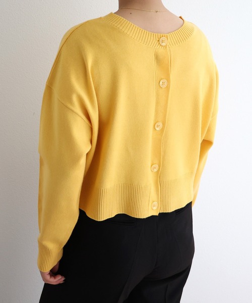 前後2wayデザイン長袖ニットカーディガン（カーディガン/ボレロ